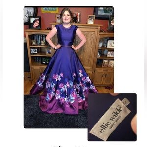 Purple floral ballgown